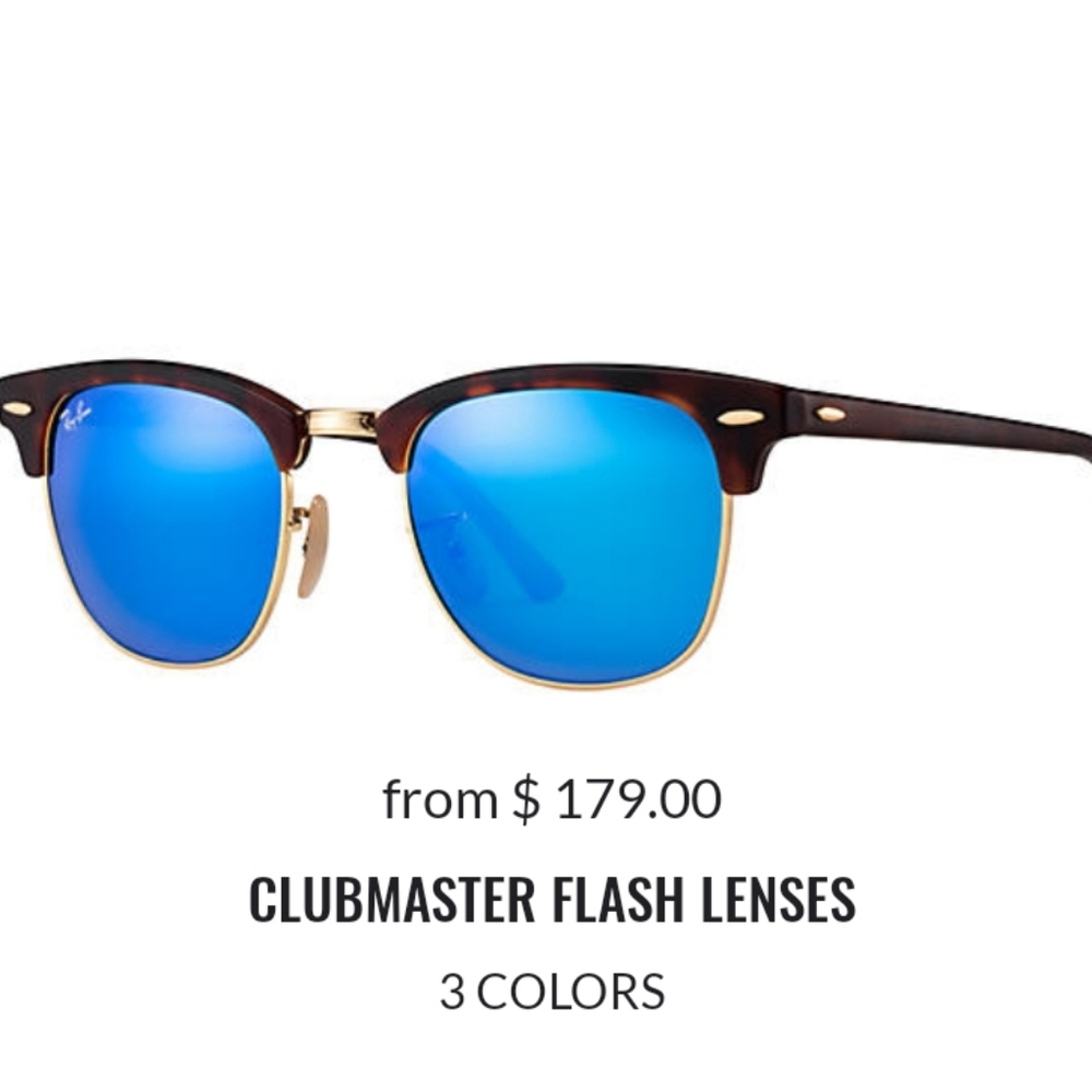 Ray Ban mirrored blue lenses